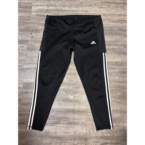 Adidas women Training Three Stripe Black Running Tights Leggings 2XL